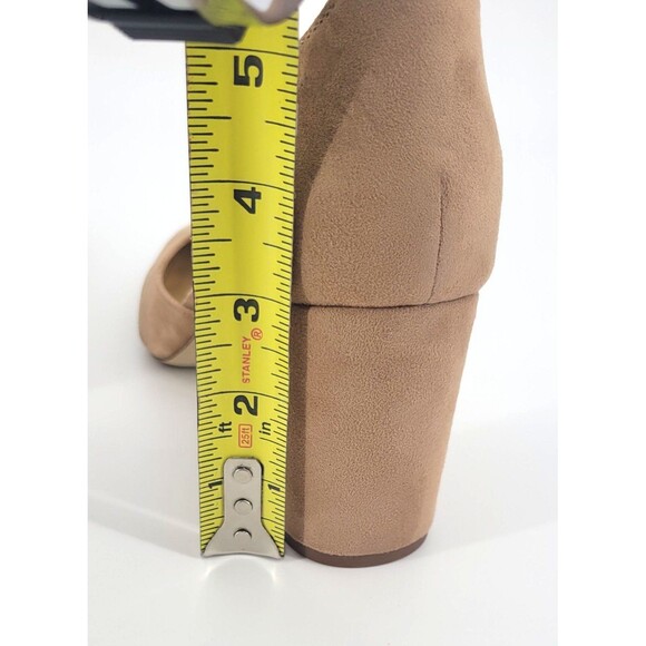 J Crew Beige Chunky Suede Pump Heels Size 9.5 - Picture 7 of 10
